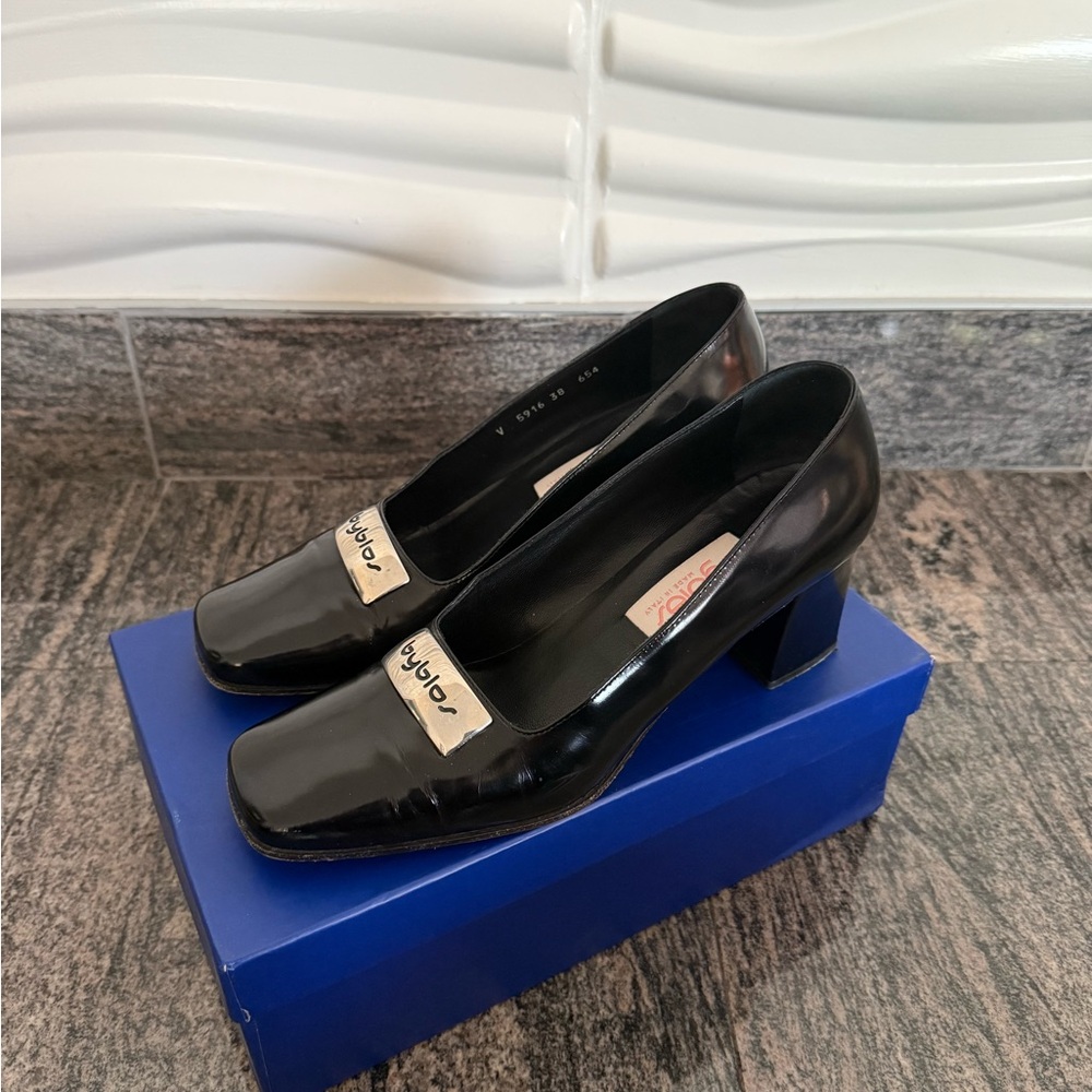 Byblos Black Patent Leather Heels